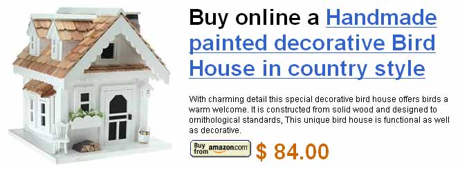 Buy online a Handmade painted decorative Bird House in country style